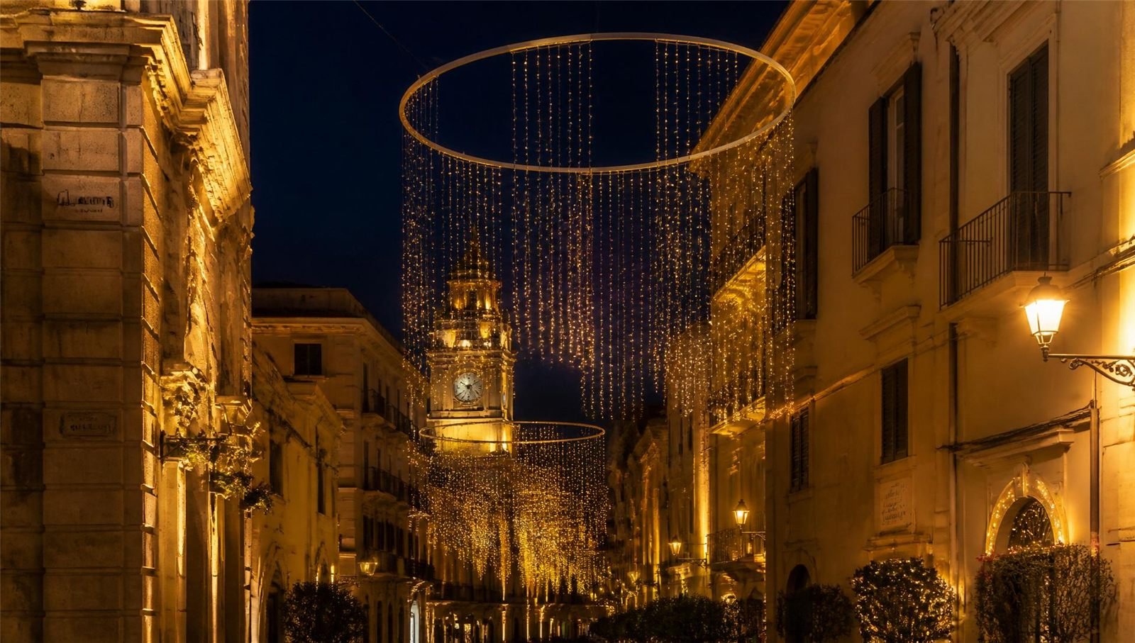 Luci d'Artista di Salerno di notte