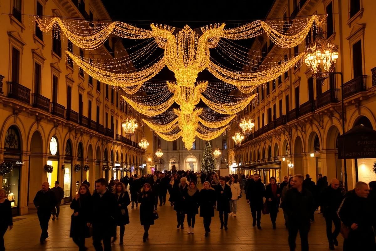 Salerno di sera con le Luci d'Artista